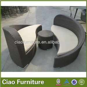 Confort en plein air transat ronde en plastique soleil transat - Product Image 1