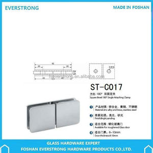 Soporte de <span class=keywords><strong>ducha</strong></span> de latón cromado C017 baño 180 grados clip de pared a <span class=keywords><strong>vidrio</strong></span> con esquina redonda lado recto - Product Image 2