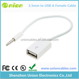 Cavo Convertitore da <span class=keywords><strong>Jack</strong></span> Audio <span class=keywords><strong>Maschio</strong></span> AUX 3.5mm a USB 2.0 Femmina - Product Image 1