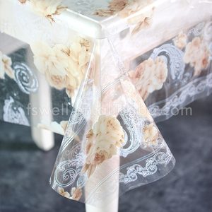 <span class=keywords><strong>Nappe</strong></span> transparente imprimée en <span class=keywords><strong>plastique</strong></span>, <span class=keywords><strong>nappe</strong></span> en vinyle transparente, protections de table - Product Image 3