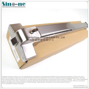 Dispositivo de salida de pánico tipo llanta Barra de empuje de tipo horizontal para función de bloqueo de pulgar de una sola puerta - Product Image 2