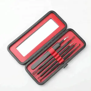 Blackhead Whitehead Remover Tool Kit Blemish Acne Pimple Extractor 5pcs In Black Handle