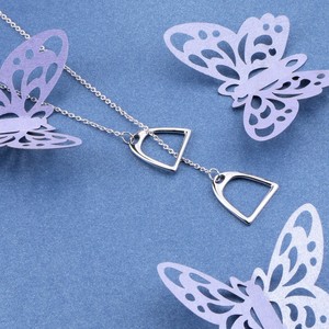 <span class=keywords><strong>Collana</strong></span> con Ciondolo a Staffa in Acciaio Inossidabile <span class=keywords><strong>Argento</strong></span> e Oro, Gioielli Ippici di Alta Qualità per Donna, Collezione 2025 - Product Image 4