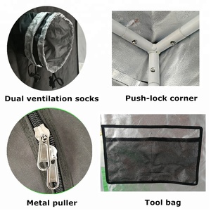 240x240x200cm 8x8 <span class=keywords><strong>Hulk</strong></span> serie hidropónico tienda personalizada de fábrica de interior crece la habitación - Product Image 6