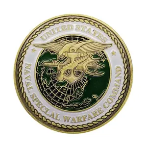 U.S SEA AIR LAND Navel Special Warfare Challenge Coin