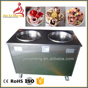 Temperatura ajustada Tailandia Stir Fry máquina placa fría solo cuadrado plana pan frito helado rollo máquina - Product Image 3