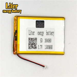 Plug 1.0-2 P 304080 Ultra-thin polymer lithium battery 1500 mah outdoor lighting 3.7 V equipment medical with ntc - Product Image 2