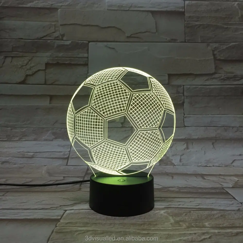 FC Futebol 3D ilusão LED night light table lamp