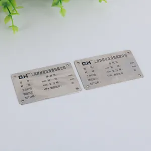 High Quality Metal Logo Tags Engraved Brand Aluminium Nameplates