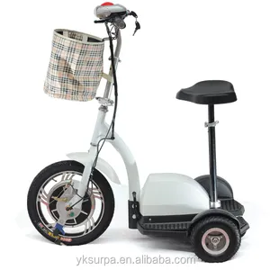 16*2.5 pollici 500w 36V48V vintage forcella 3 ruote scooter elettrico per anziani/pieghevole di skateboard