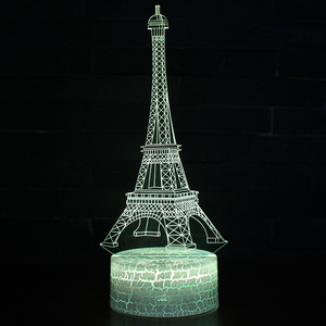 CE certificato 3D lampada da tavolo in acrilico alimentato a batteria lampade Crack ABS Base luce a Led per bambini - Product Image 6