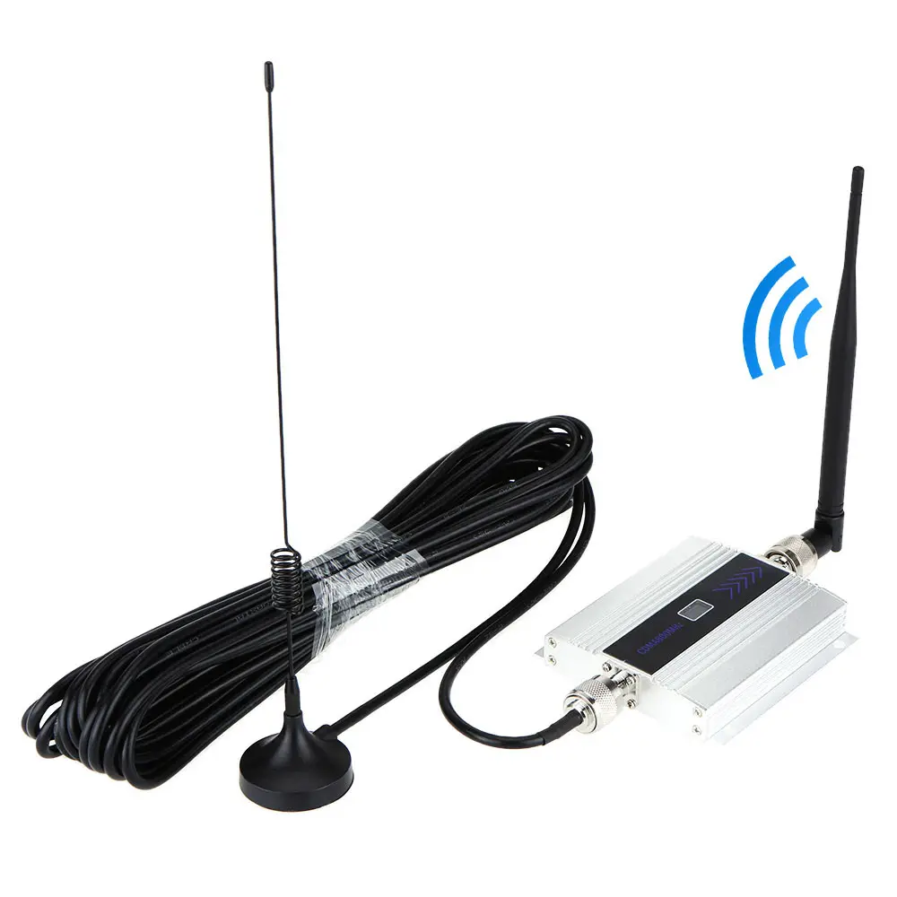 Repetidor de señal móvil GSM900D, 900MHz, amplificador de señal de teléfono celular, con antena interior/exterior y cable
