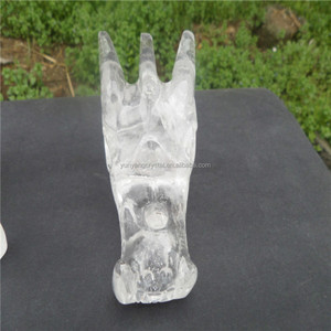 Natuurlijke kristal kwarts schedels draak, kristal draak hoofd carving, draak hoofd ambachtelijke - Product Image 2