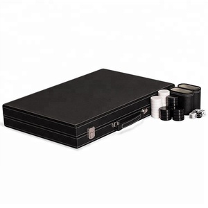 Classic Style Luxury Handmade PU Leather <strong>Travel</strong> <strong>Backgammon</strong> <strong>Set</strong> - Product Image 5