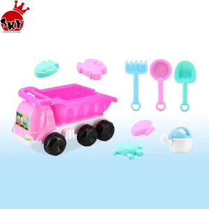 hot selling Summer outdoor plastic sand beach car toy set beach bucket with shovel toys