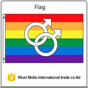Double Mars events provider Festival Gay Pride LGBT Rainbow Stripes Flag Banner - Product Image 1
