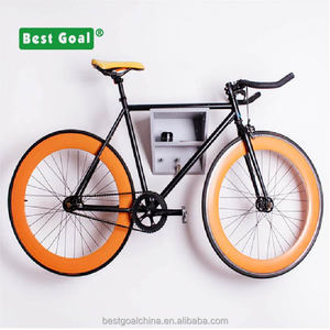 Trapèze en bois cintre de vélo porte-clés, <span class=keywords><strong>étagère</strong></span> murale pour vélo, support de rangement mural - Product Image 1