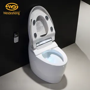 Função limpa nivelada automática, peça commodo s-armadilha cerâmica inteligente wc vaso sanitário