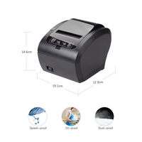 Imprimante thermique de reçus de point de vente de bureau 80 mm avec multi-interfaces 203 dpi en stock pour la restauration et la vente au détail