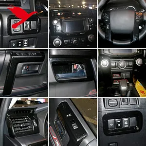 (Sadece FIT sol el sürücü) araba iç çerçeve dekorasyon kapak Trim Toyota 4Runner 2014-2019 için