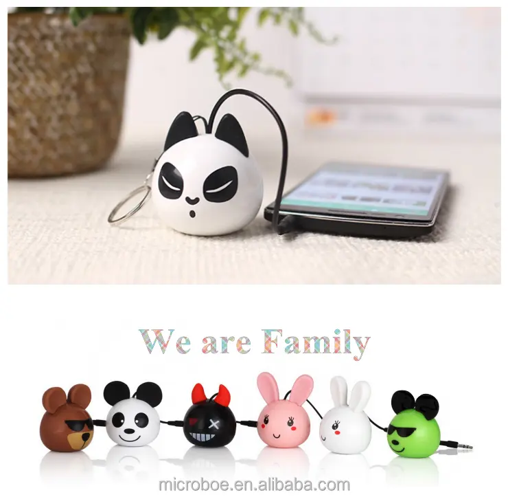Altavoz de música Mini USB, altavoz de dibujos animados Kongfu Panda