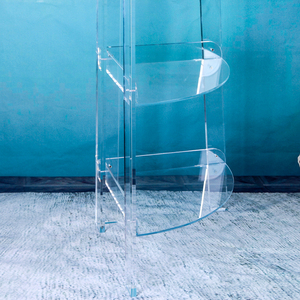 Acrylic Furniture Lucite Bookcase clear <strong>Corner</strong> <strong>Bookshelf</strong> Diy - Product Image 6