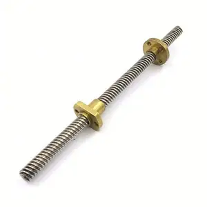 China supplier 1000mm 1500mm 2000mm pitch threaded rod 3d printer ball lead screw nut actuator for milling machine