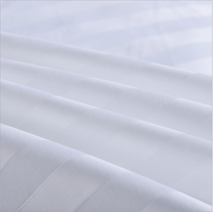 Factory Direct 100% Cotton Satin <strong>White</strong> Bedding Linen Set for Hotels-4 Piece <strong>Double</strong> Embroidery Patchwork Quilt Flat <strong>Sheet</strong> - Product Image 3