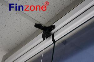 Frameless porta scorrevole in vetro sistema di panoramica balcone vetri meccanico sistema di pista della tenda