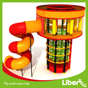 Personalizado de interior <span class=keywords><strong>parque</strong></span> trampolín spider torre con spiarl slide - Product Image 5