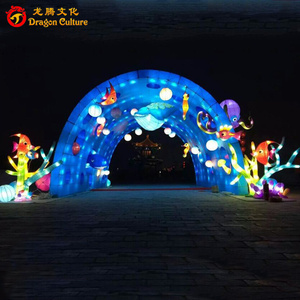 Acheter Lanternes De Soie Zigong Chine Océan Monde Poulpe Requin Arc Lanterne Éclairage - Product Image 1