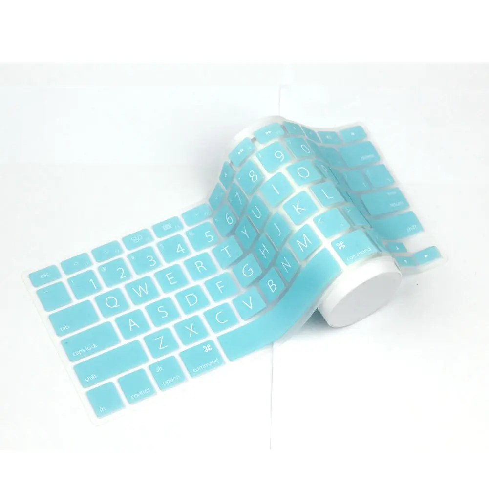 Keyboard Laptop Tahan Air Silikon Keyboard Bahasa Kustom Meliputi Pelindung Silikon untuk Macbook