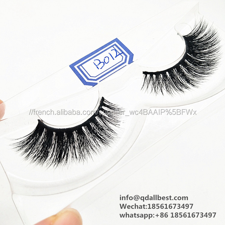 Main fourrure de Vison Real 3d Cils Faux Vison Cils