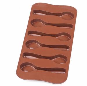 Moule à chocolat en Silicone 6 cavités, cuillère, ustensiles de cuisine, bricolage, spécialité - Product Image 6