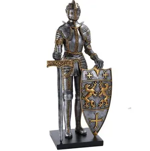 Medieval estatuilla real del Rey guardián Knight estatua