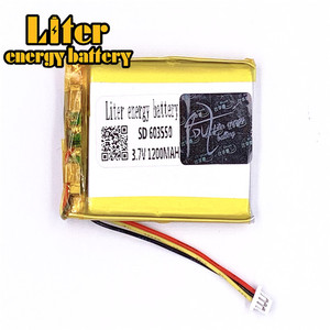 Plugue 1.0-3 P <strong>3.</strong>7 603550 mAh 1200 V Recarreg&aacute;vel LiPo battery solar Lithium Battery Li-ion polymer with PCM - Product Image 3