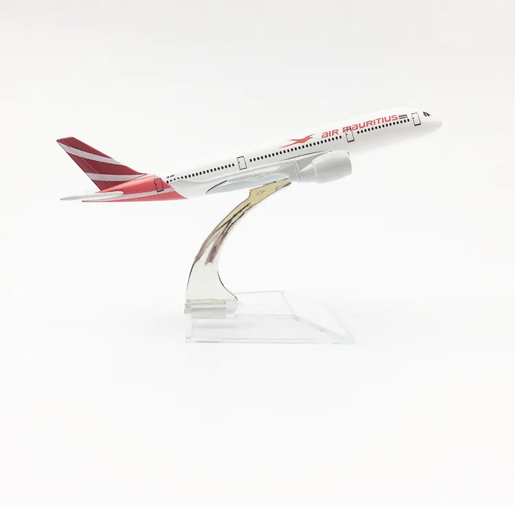 Модель самолета, имитация статического маятника из сплава, 16 см, авиалиния Маврикия, модель аэробуса A350 1/400, металлический сплав