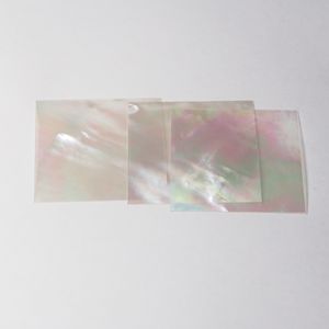 Square 40mm White Mother of Pearl Shell Slice Double Flat Square Shell Disc - Product Image 6