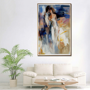Articoli per la casa su tela personalizzata romantica moderna astratta coppia amore <span class=keywords><strong>pittura</strong></span> artistica - Product Image 4