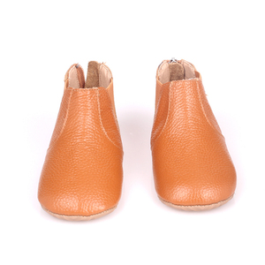 Haute qualité pas cher Véritable Vache En <span class=keywords><strong>Cuir</strong></span> non-slip doux semelle en caoutchouc bébé garçon bottes d'hiver pour bébé - Product Image 2
