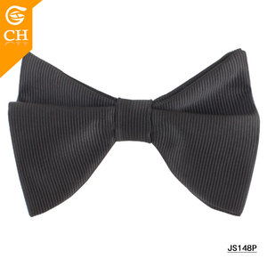 Popular Cheap Large Black Silk Polyester Velvet Bowtie Customized Big Black Bow Tie For Men