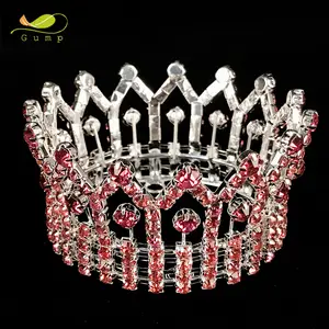 Small Pageant Rhinestone Doll Full Round Crown Custom Crystal Tiara