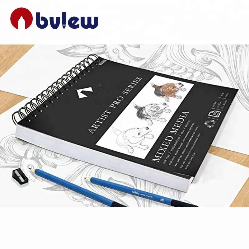 100sheets 98lb spinal bound smooth texture sketching coloring sketch pad