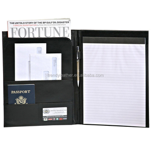 Porte-bloc-notes A4 personnalisé Faux cuir affaires Padfolio portefeuille classeur pour l'organisation et le classement des produits - Product Image 1