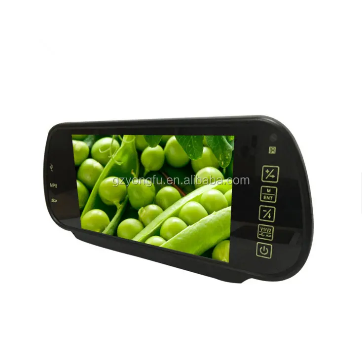 Full HD LED Media Player MP5 USB SD Card 7 pollici Retrovisore Monitor Dell'automobile Dello Specchio