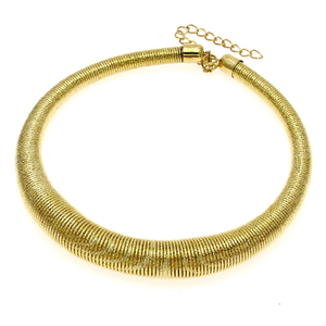 قلادة معدنية لامعة بتصميم عصري للنساء، مجوهرات بانك للحفلات - Product Image 2