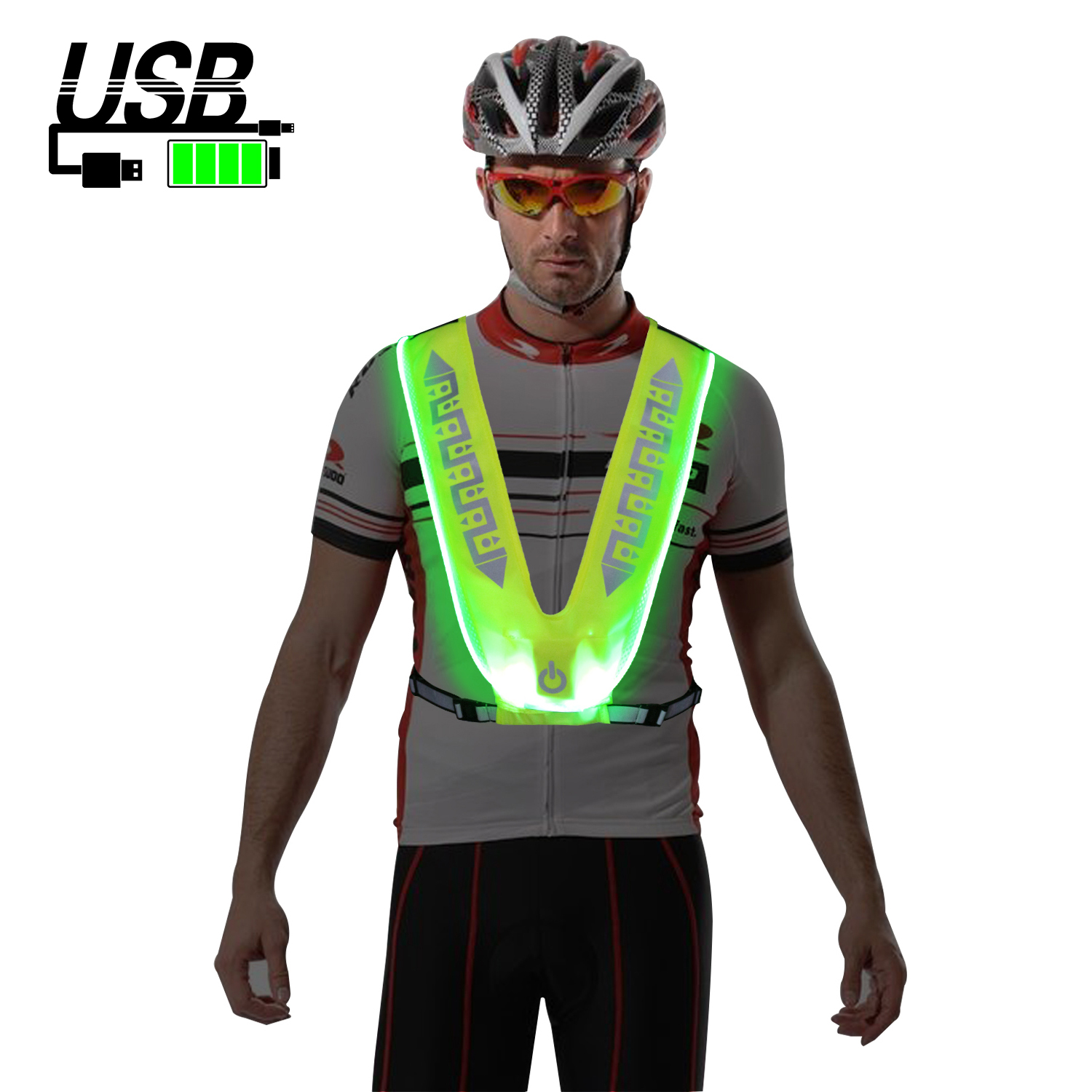 Заводские поставки, светодиодная Защитная куртка, Светоотражающий Жилет для бега