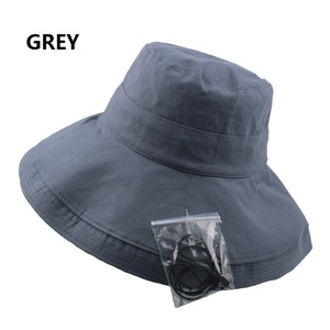 Chapeau de soleil à <span class=keywords><strong>large</strong></span> bord pour l'été en plein air, chapeau de plage tendance pour femmes, anti-UV, printemps, automne, été, chapeau seau en coton pour <span class=keywords><strong>femme</strong></span> - Product Image 2