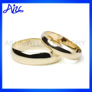 4 Gram yellow Gold Jewelry Couple Ring without Stones