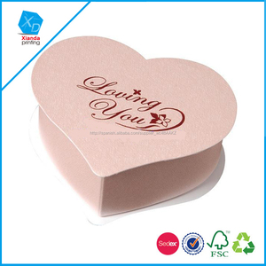 En forma de corazón de cartón de papel las nuevas tiendas impresión eliminación de logotipo personalizado hechos a mano - Product Image 1